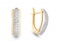 Серьги из золота с фианитами swarovski