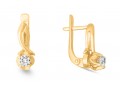 Серьги из золота с фианитами swarovski